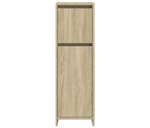 Armario de baño madera contrachapada color roble 30x30x95 cm