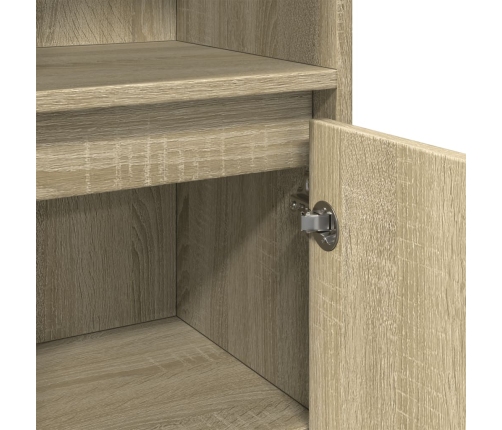 Armario de baño madera contrachapada color roble 30x30x183,5 cm