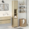 Armario de baño madera contrachapada color roble 30x30x183,5 cm