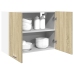 Armario colgante cocina contrachapada color roble 80x31x60 cm