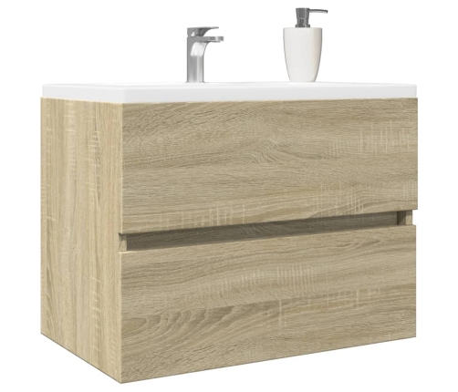 Armario de lavabo contrachapada roble Sonoma 60x38,5x45 cm