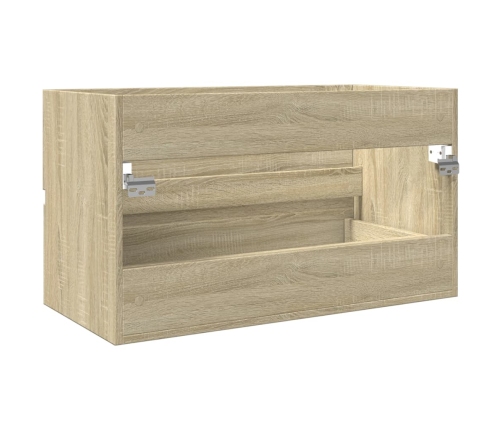 Armario lavabo madera de ingeniería roble Sonoma 80x38,5x45 cm