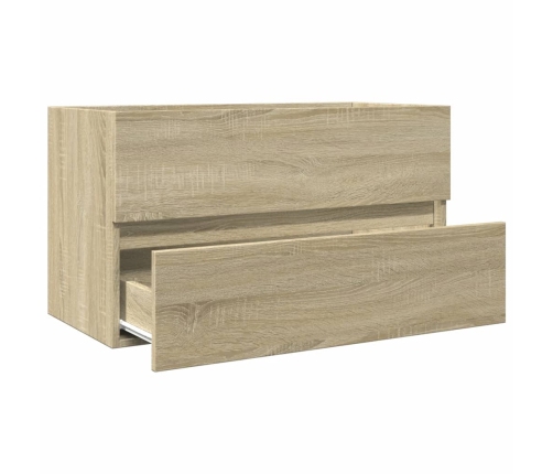 Armario lavabo madera de ingeniería roble Sonoma 80x38,5x45 cm