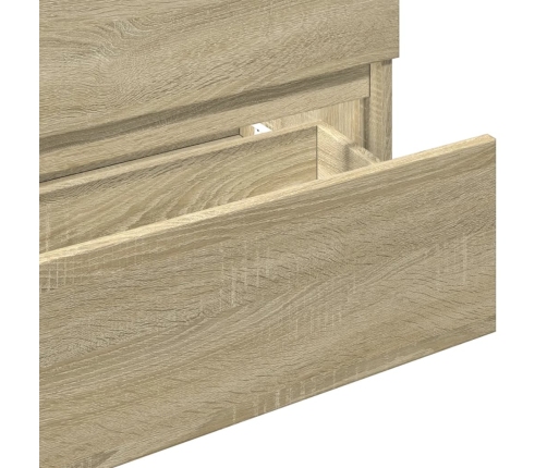 Armario lavabo madera de ingeniería roble Sonoma 80x38,5x45 cm