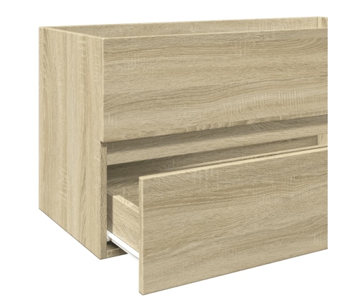 Armario lavabo madera contrachapada roble Sonoma 90x38,5x45 cm