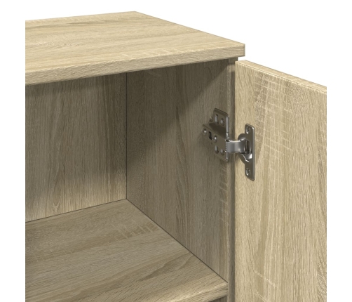 Armario de baño madera contrachapada roble Sonoma 30x30x190 cm