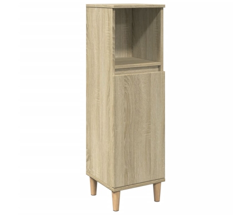 Armario de baño madera contrachapada roble Sonoma 30x30x100 cm