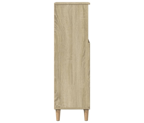 Armario de baño madera contrachapada roble Sonoma 30x30x100 cm