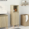 Armario de baño madera contrachapada roble Sonoma 30x30x100 cm