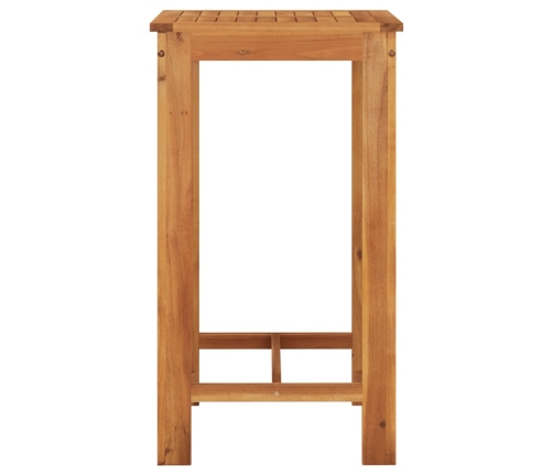 Mesa y taburetes de jardín 3 pzas madera acacia ratán PE gris