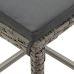 Mesa y taburetes de jardín 3 pzas madera acacia ratán PE gris