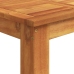 Mesa y taburetes de jardín 3 pzas madera acacia ratán PE gris