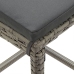 Mesa y taburetes de jardín 5 pzas madera acacia ratán PE gris