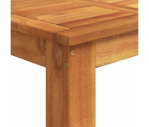 Mesa y taburetes de jardín 5 pzas madera acacia ratán PE gris