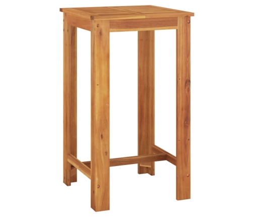 Mesa y taburetes de jardín 3 pzas madera acacia ratán PE negro