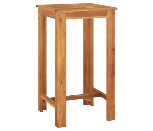 Mesa y taburetes de jardín 5 pzas madera acacia ratán PE marrón