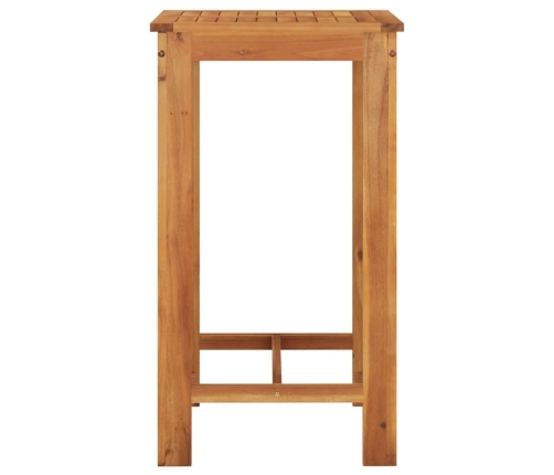 Mesa y taburetes de jardín 5 pzas madera acacia ratán PE marrón
