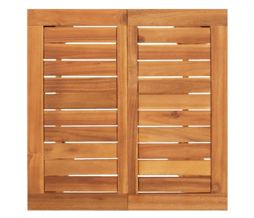 Mesa y taburetes de jardín 5 pzas madera acacia ratán PE marrón