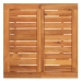 Mesa y taburetes de jardín 5 pzas madera acacia ratán PE marrón