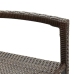 Mesa y taburetes de jardín 5 pzas madera acacia ratán PE marrón