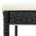 Mesa y taburetes de jardín 5 pzas madera acacia ratán PE negro