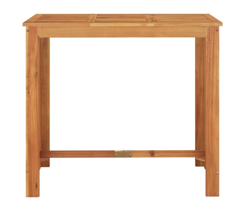Mesa y taburetes de jardín 5 pzas madera acacia ratán PE marrón