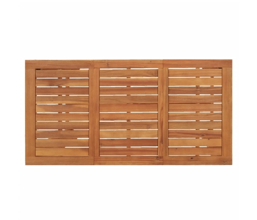 Mesa y taburetes de jardín 5 pzas madera acacia ratán PE marrón
