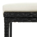 Mesa y taburetes de jardín 5 pzas madera acacia ratán PE negro