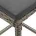 Mesa y taburetes de jardín 5 pzas madera acacia ratán PE gris