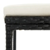 Mesa y taburetes de jardín 7 pzas madera acacia ratán PE negro