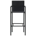 Mesa y taburetes de jardín 5 pzas madera acacia ratán PE negro