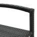 Mesa y taburetes de jardín 5 pzas madera acacia ratán PE negro