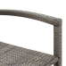 Mesa y taburetes de jardín 5 pzas madera acacia ratán PE gris