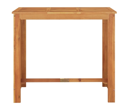 Mesa y taburetes de jardín 7 pzas madera acacia ratán PE negro