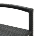 Mesa y taburetes de jardín 7 pzas madera acacia ratán PE negro