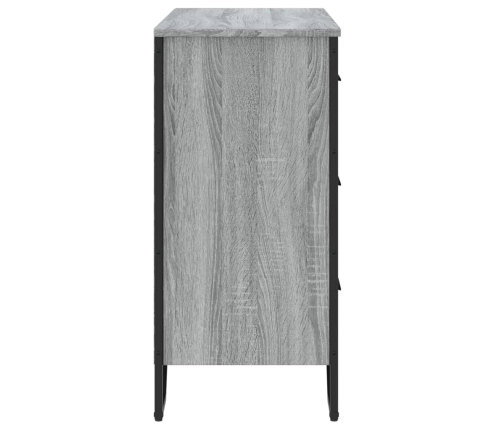 Cajonera de madera de ingeniería gris Sonoma 91x35,5x74,5 cm