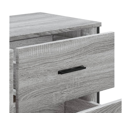 Cajonera de madera de ingeniería gris Sonoma 91x35,5x74,5 cm