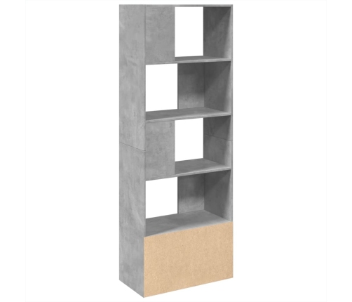 Estantería de madera de ingeniería gris hormigón 70x36x189 cm