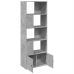 Estantería de madera de ingeniería gris hormigón 70x36x189 cm