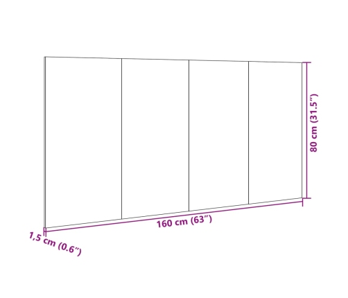 Cabecero de cama con mesitas madera de ingeniería blanco 160 cm