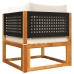 Set de sofás de jardín con cojines 6 pzas madera maciza acacia