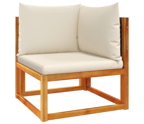 Set de sofás de jardín con cojines 6 pzas madera maciza acacia