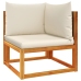 Set de sofás de jardín con cojines 6 pzas madera maciza acacia