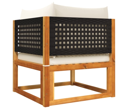 Set de sofás de jardín con cojines 6 pzas madera maciza acacia
