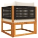 Set de sofás de jardín con cojines 6 pzas madera maciza acacia