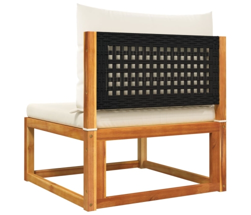 Set de sofás de jardín con cojines 6 pzas madera maciza acacia