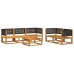 Set de sofás de jardín con cojines 6 pzas madera maciza acacia