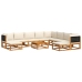Set de sofás de jardín con cojines 11 pzas madera maciza acacia