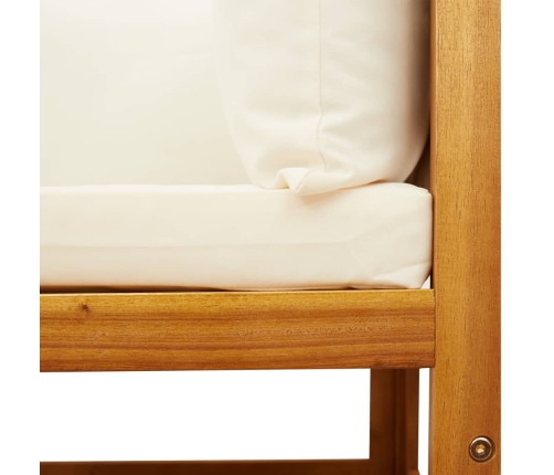 Set de sofás de jardín con cojines 11 pzas madera maciza acacia