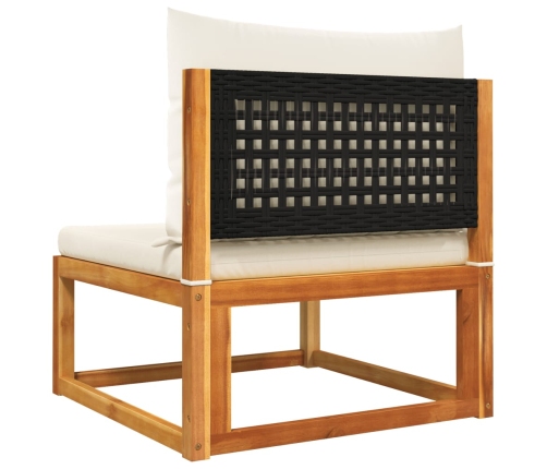 Set de sofás de jardín con cojines 11 pzas madera maciza acacia